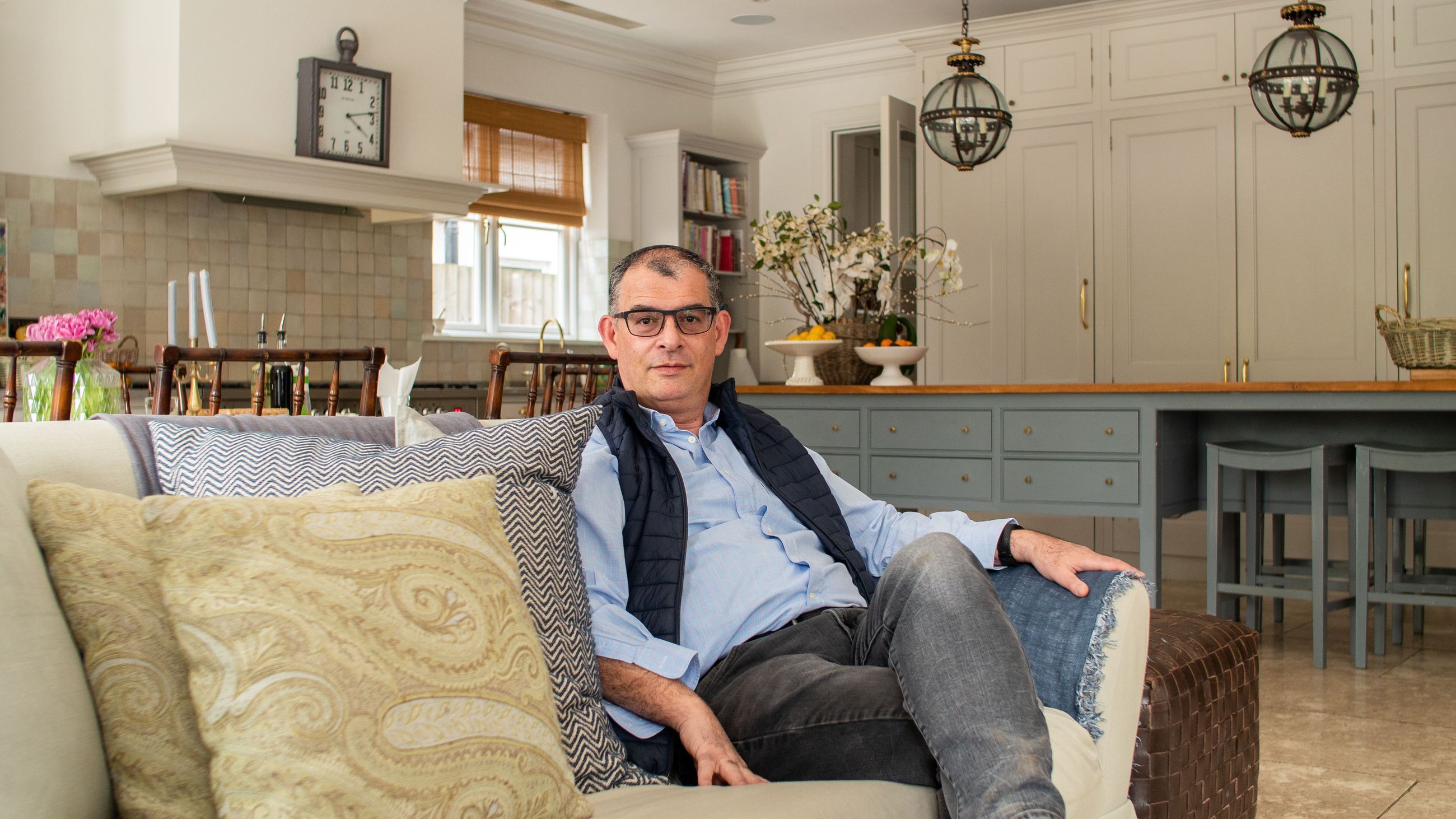 Robert Lyons, founder of Climatemix, at home in London